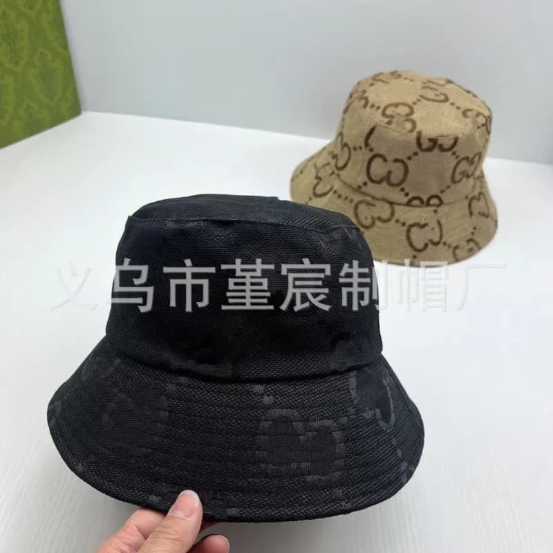 Gucci Bucket Hat GG Monogram Print — Big g fisherman hat black