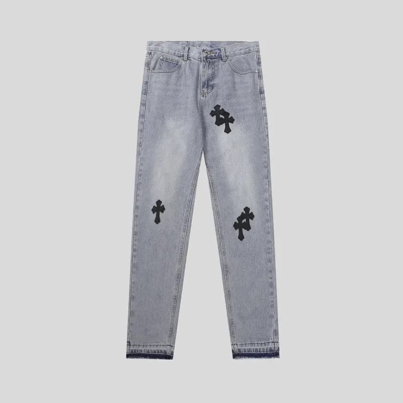 Chrome Hearts Straight Fit Jeans Cross Patch