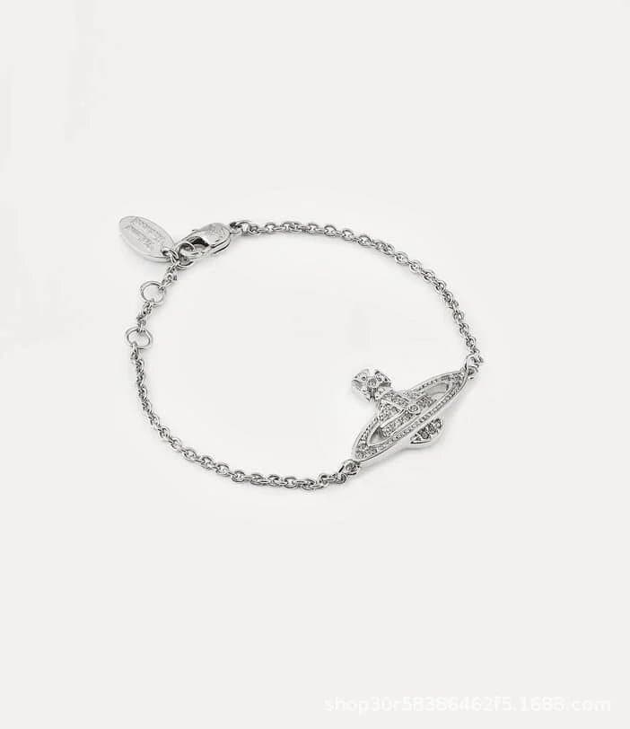Vivienne Westwood Orb Pendant Necklace Crystal-Embellished — 土星手链（银色）