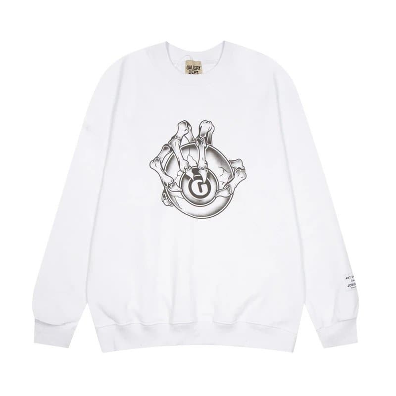 Gallery Dept. Crewneck Sweatshirt Skeleton Hand Graphic