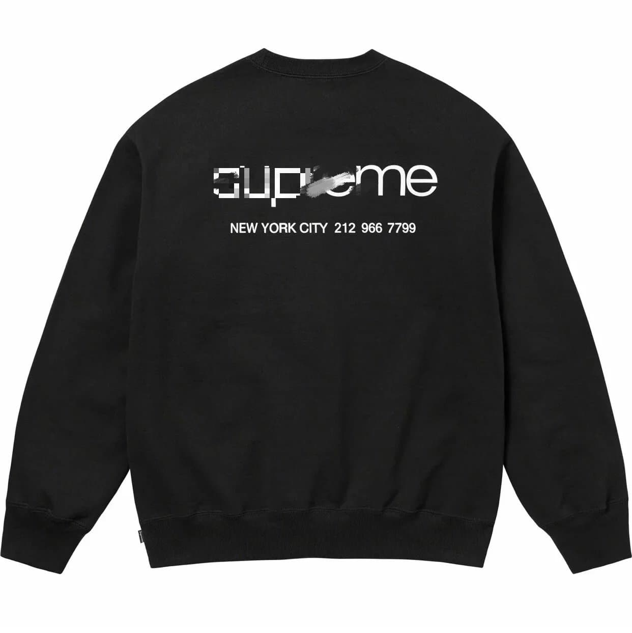 Supreme Crewneck Sweatshirt Glitch Logo