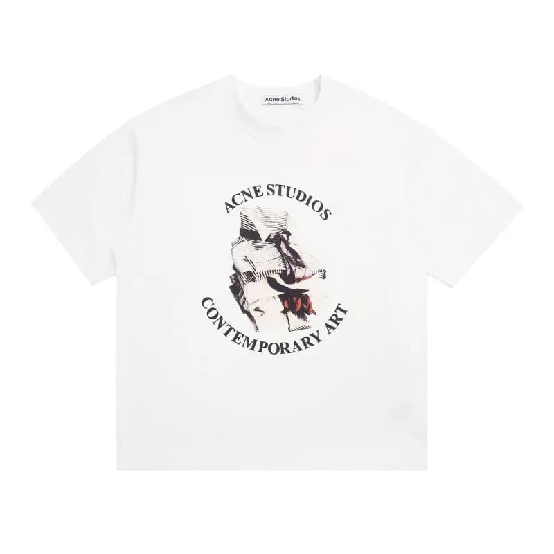 Acne Studios Long Sleeve T-Shirt Embroidered Logo Patch — AC66白色