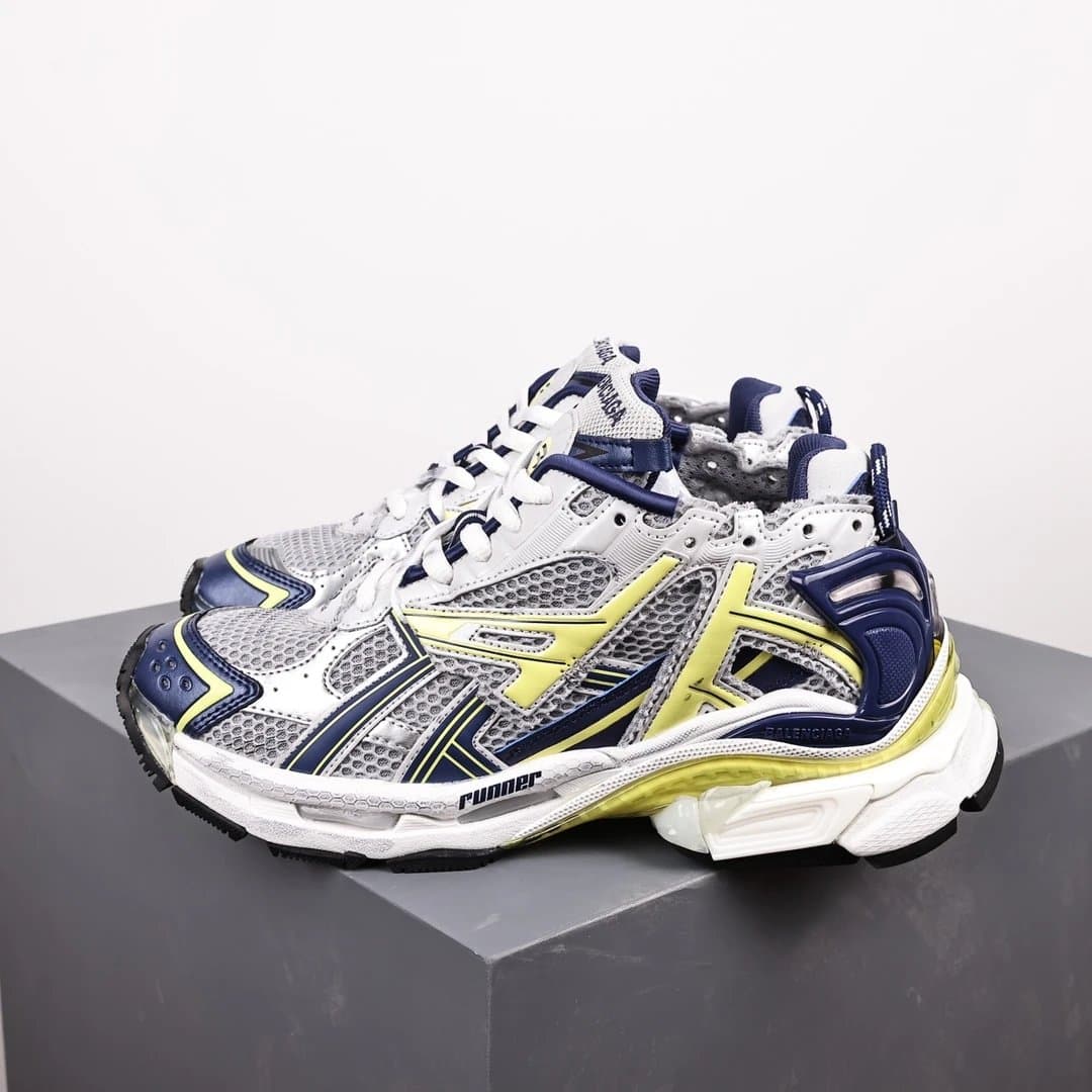 Balenciaga Speed Trainer White Navy Yellow