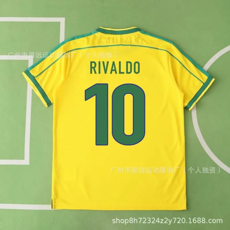 Nike Brazil National Team Jersey Home Kit — 98巴西主场短袖10号