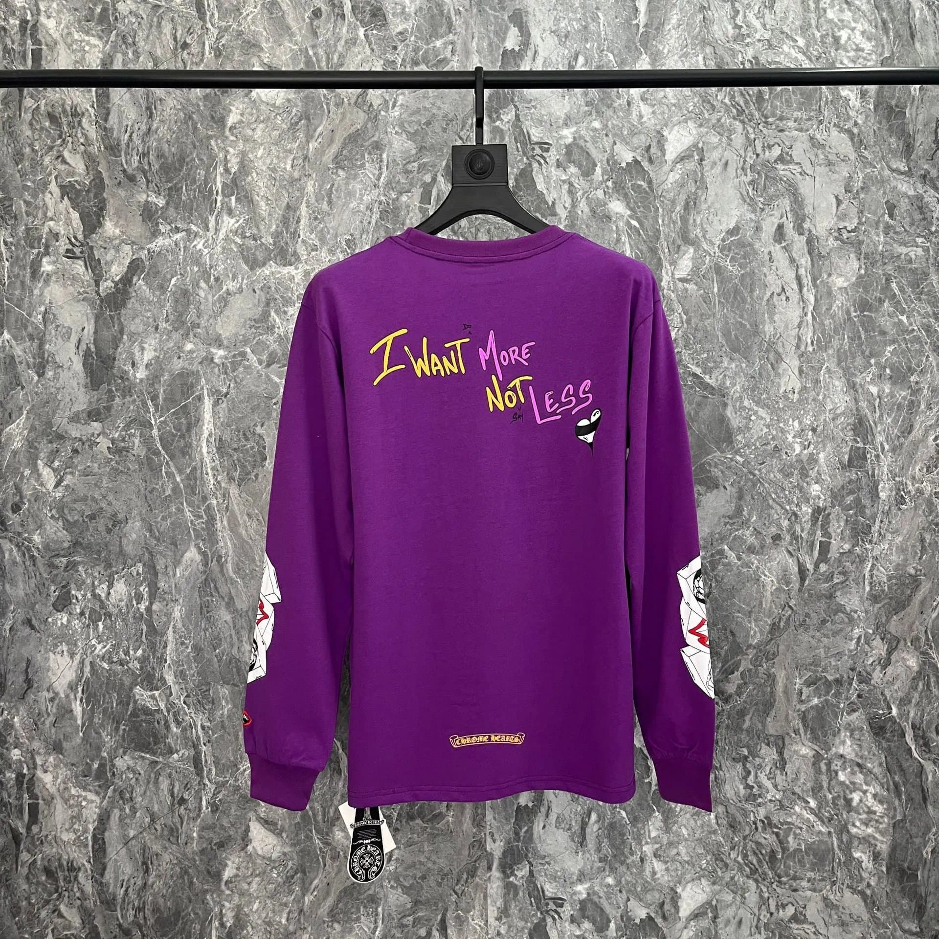 Chrome Hearts Long Sleeve Tee Spiderweb Graphic — K8023