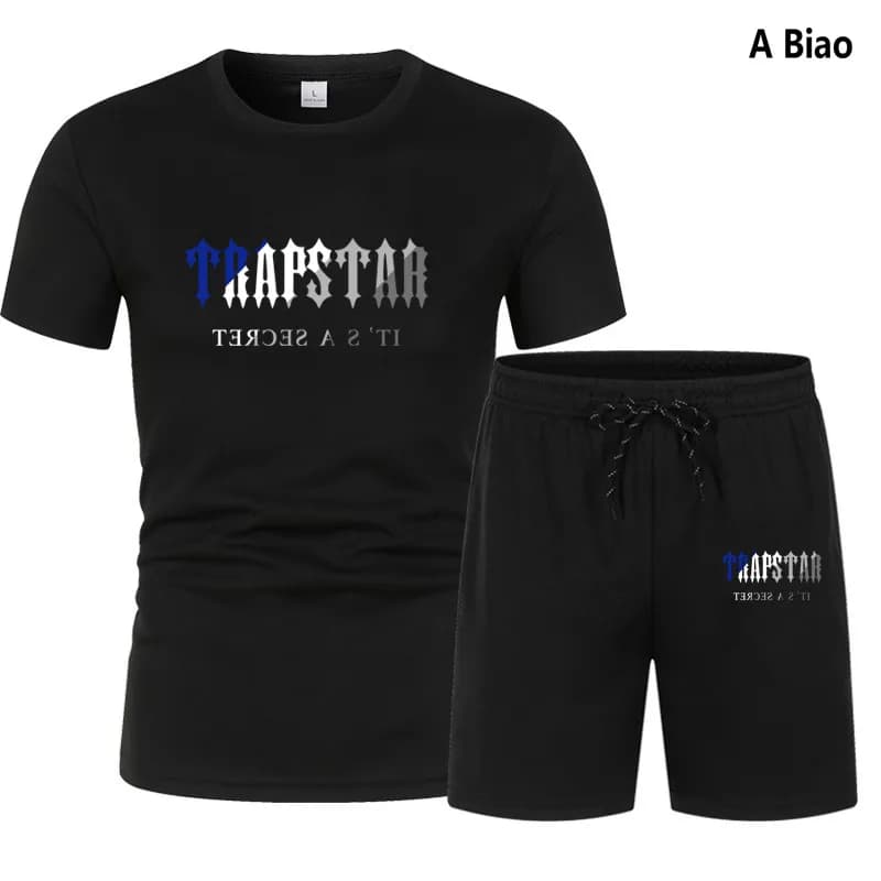 Trapstar Logo Tee & Shorts Set It's A Secret — 1