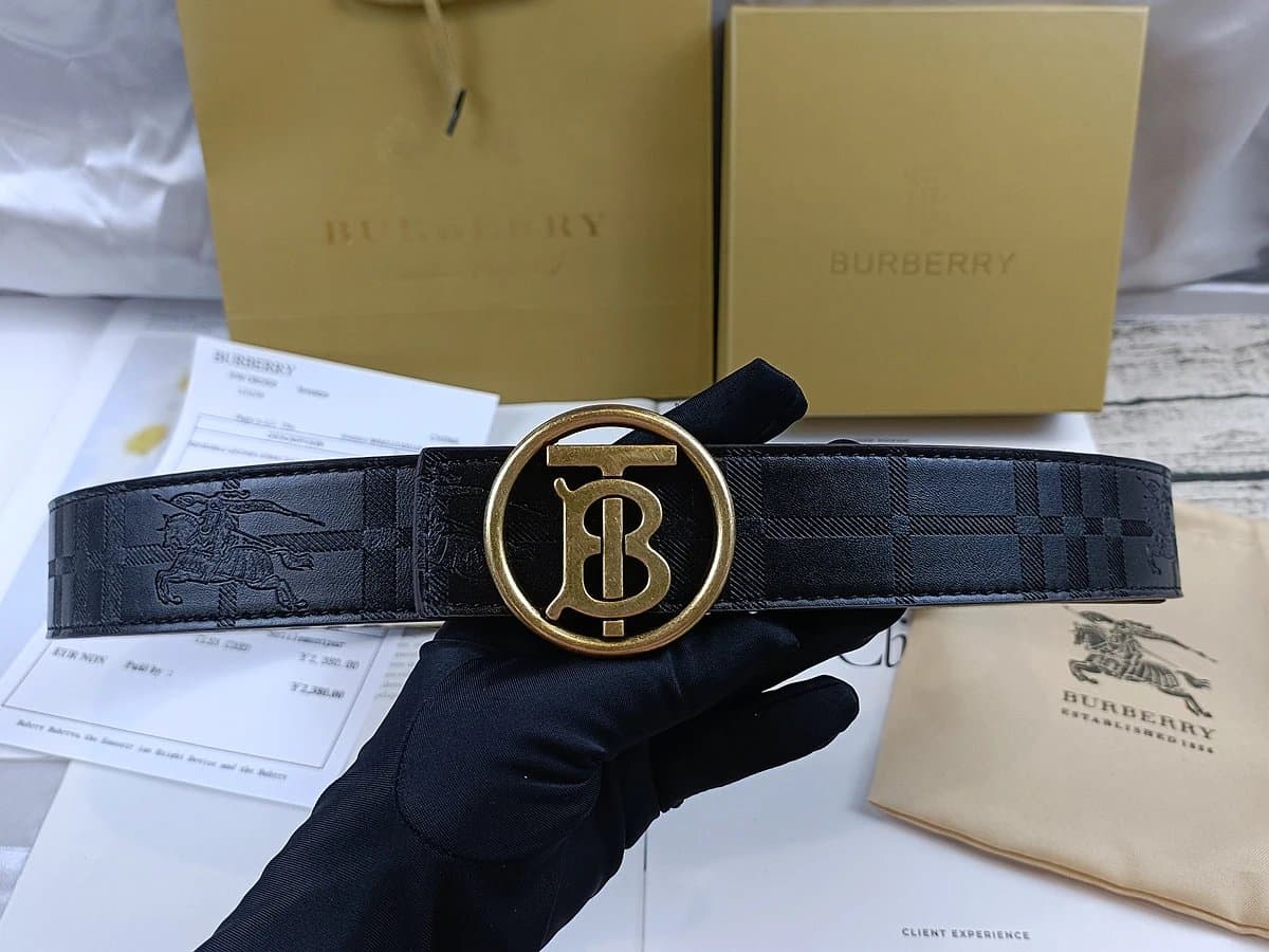 Burberry Reversible Leather Strap Togo Check — 款式22