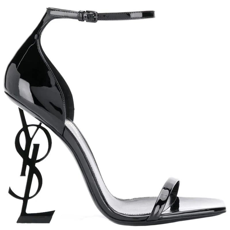 Saint Laurent Tribute Sandal Patent Leather