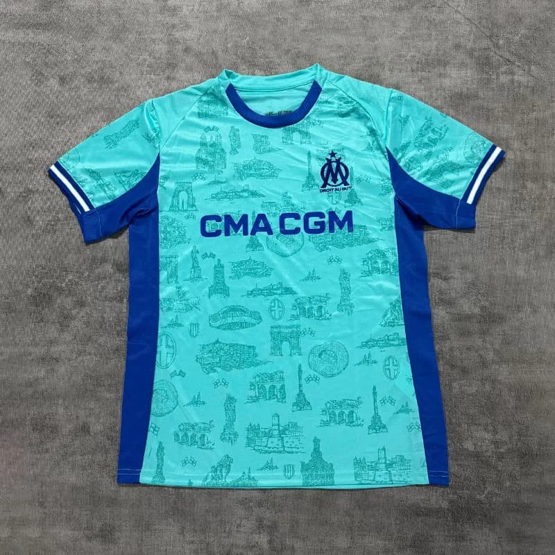 Adidas Home Jersey Pink Stripe — 25-26马赛四客场