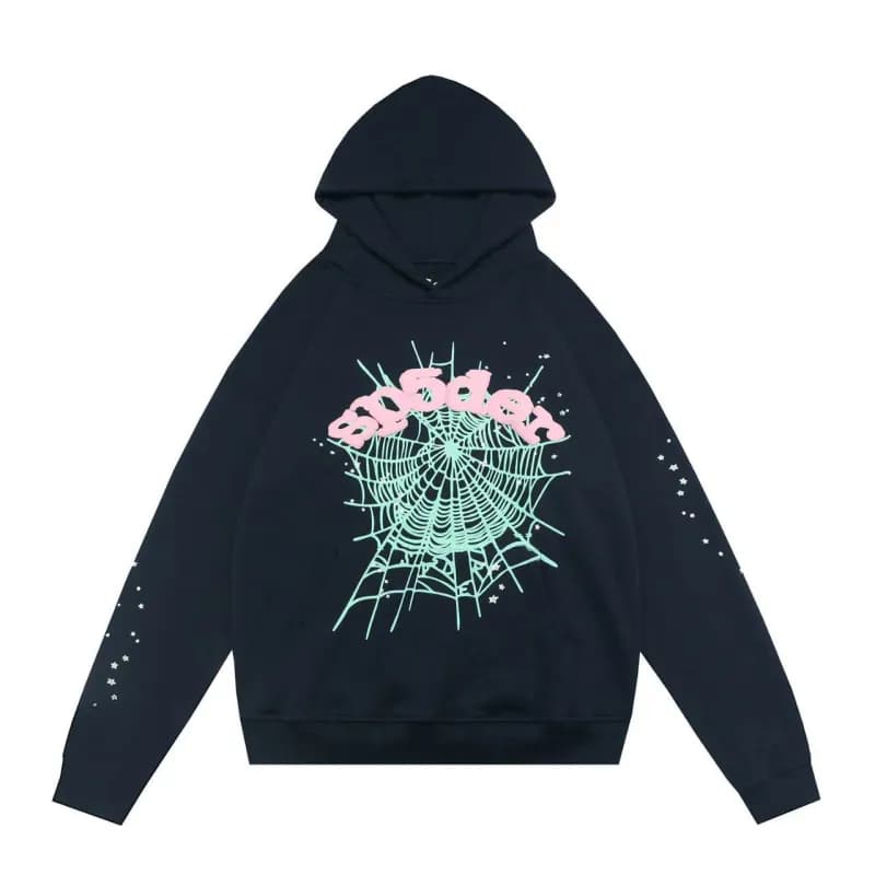 Sp5der Spider Web Hoodie Star Logo Print — bmx233