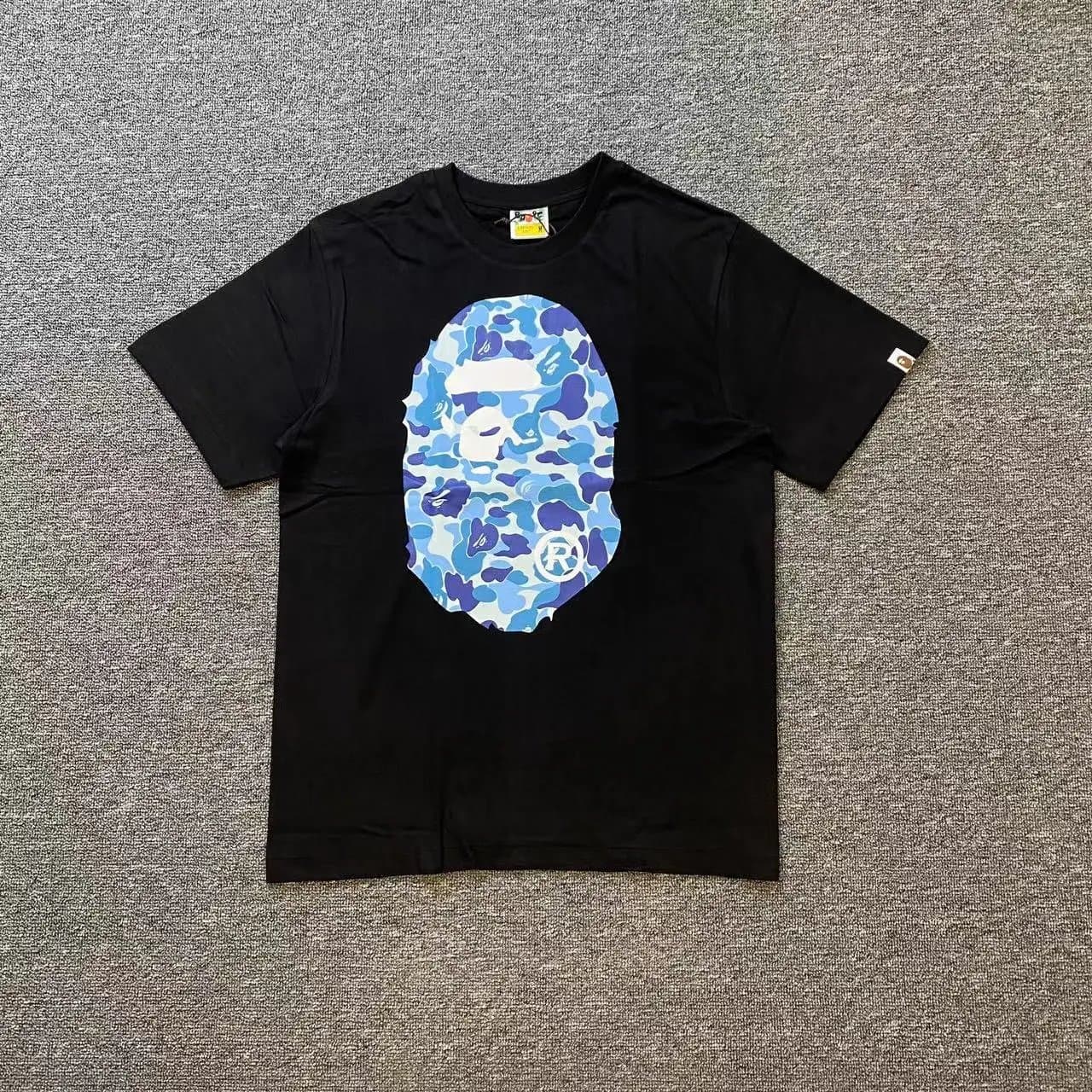 BAPE Ape Head Tee Camo Ape Head — D117 Black-blue