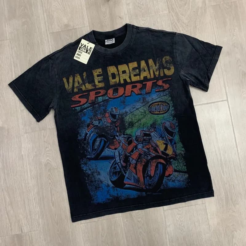 Vale Forever Vale Dreams Sports Tee Motorcycle Graphic