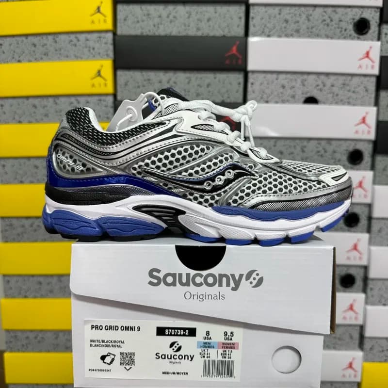 Saucony Pro Grid Omni 9 White/Black/Royal