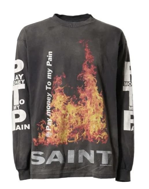 Saint Laurent Graphic T-Shirt Hate Saint Print — ST623