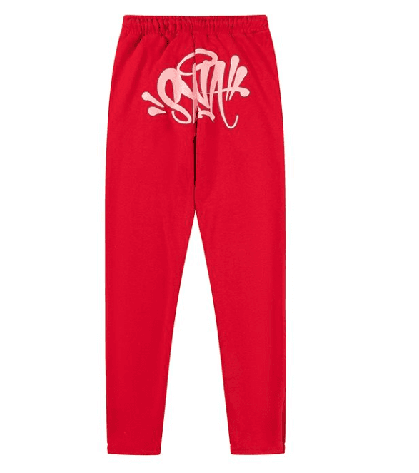 Stüssy Graffiti Logo Joggers Red with White Graphic