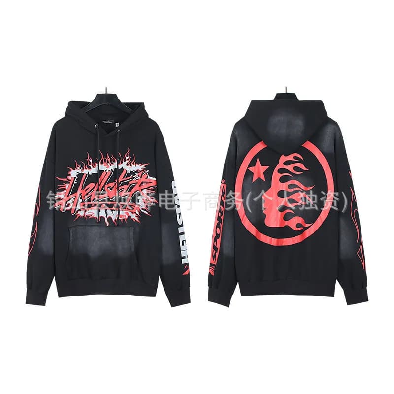 Hellstar Hooded Sweatshirt Skull Graphic Distressed — 优质布◆地狱之星25