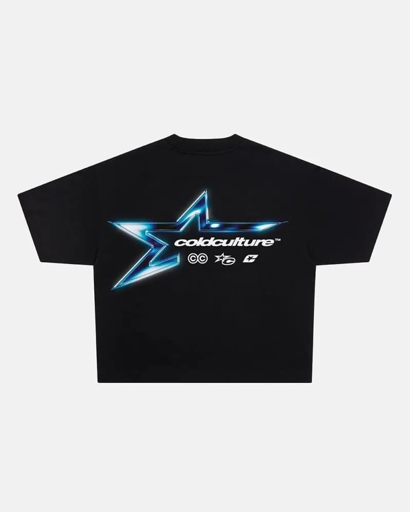 Star Graphic Tee Neon Star Print