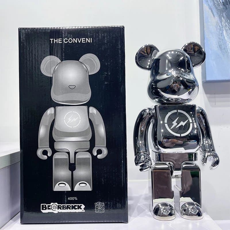 Be@rbrick Bearbrick Chrome — Lightning Silver