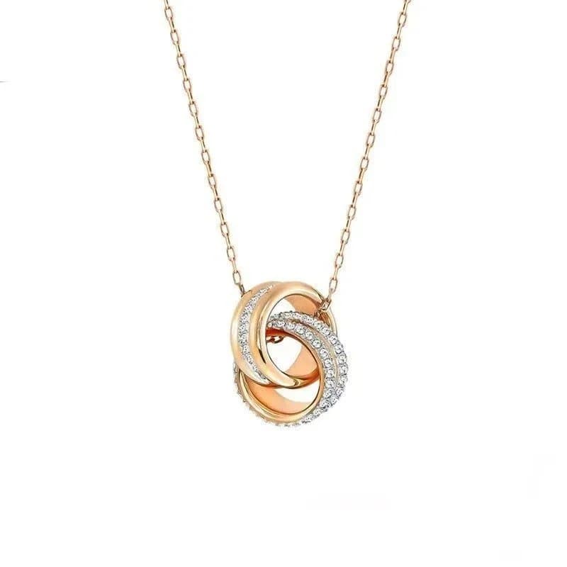 Swarovski Swan Necklace Crystal Pave — A24