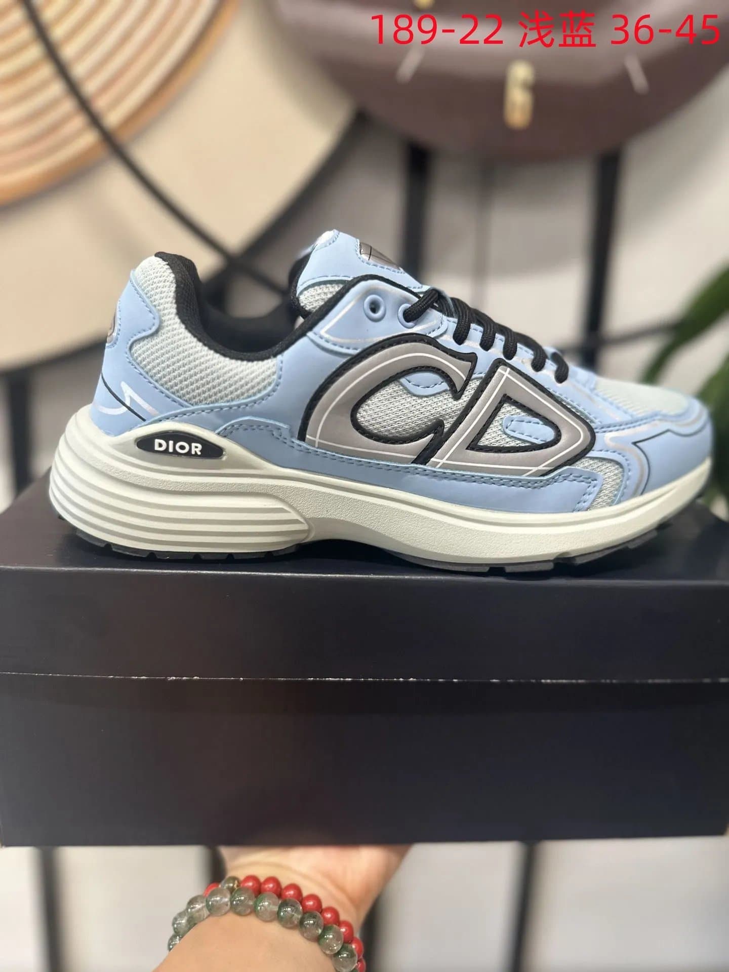 Dior B22 Sneaker Black Silver — 12