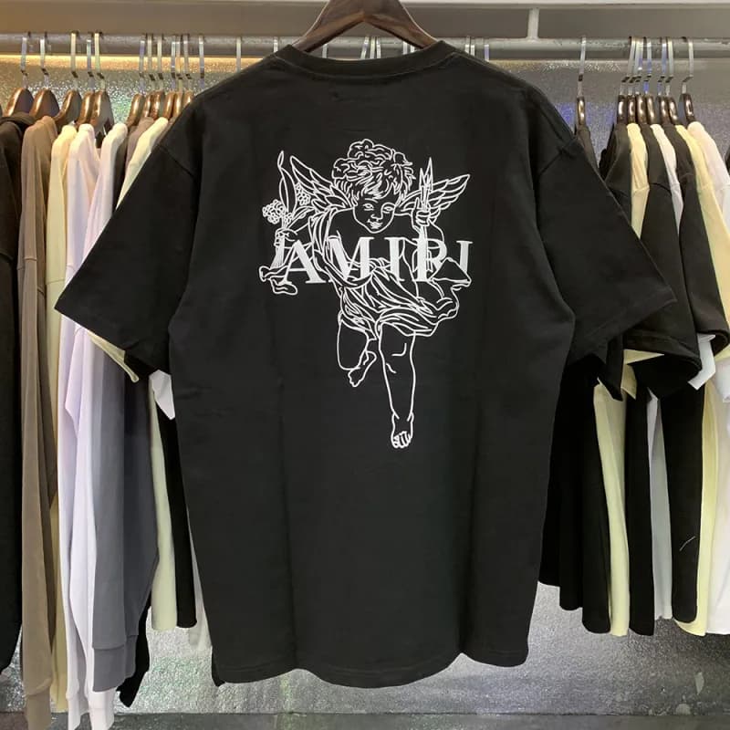 Amiri Graphic Tee Signature Script — 918 black