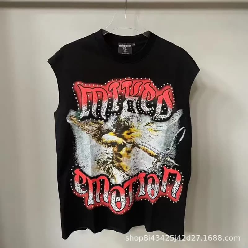 Amiri Sleeveless Graphic Tee Mike Emotion Print