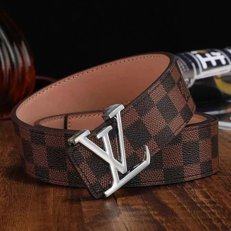 Louis Vuitton LV Belt Monogram Canvas — 咖格银扣