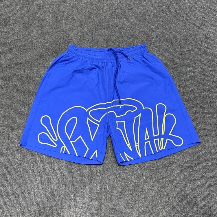 Palace Camp Collar Shirt Graffiti Logo — 速干蓝色裤子
