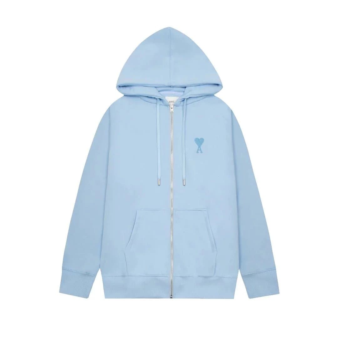 Amiri Zip-Up Hoodie Heart Logo