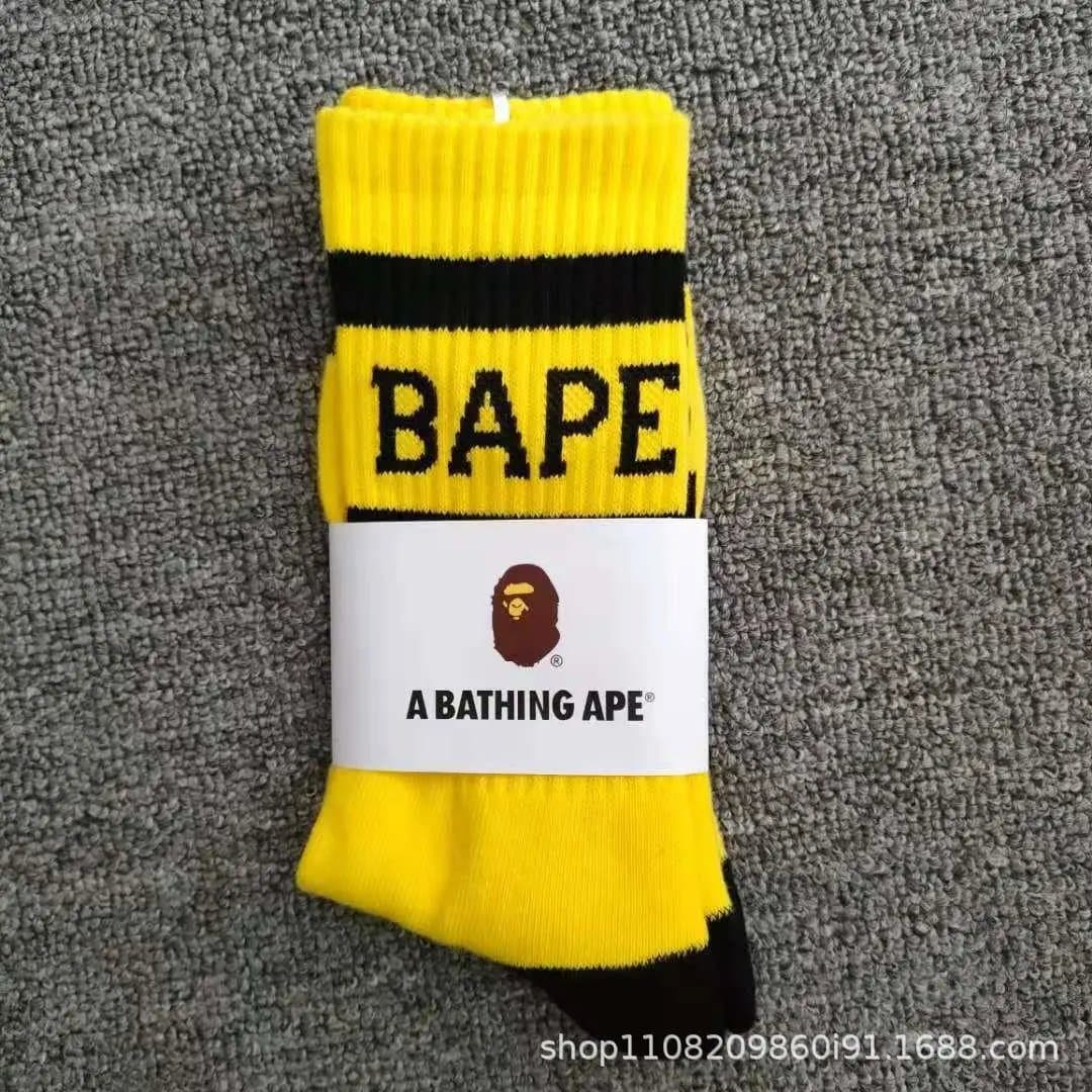 Crew Socks BAPE Logo Stripe