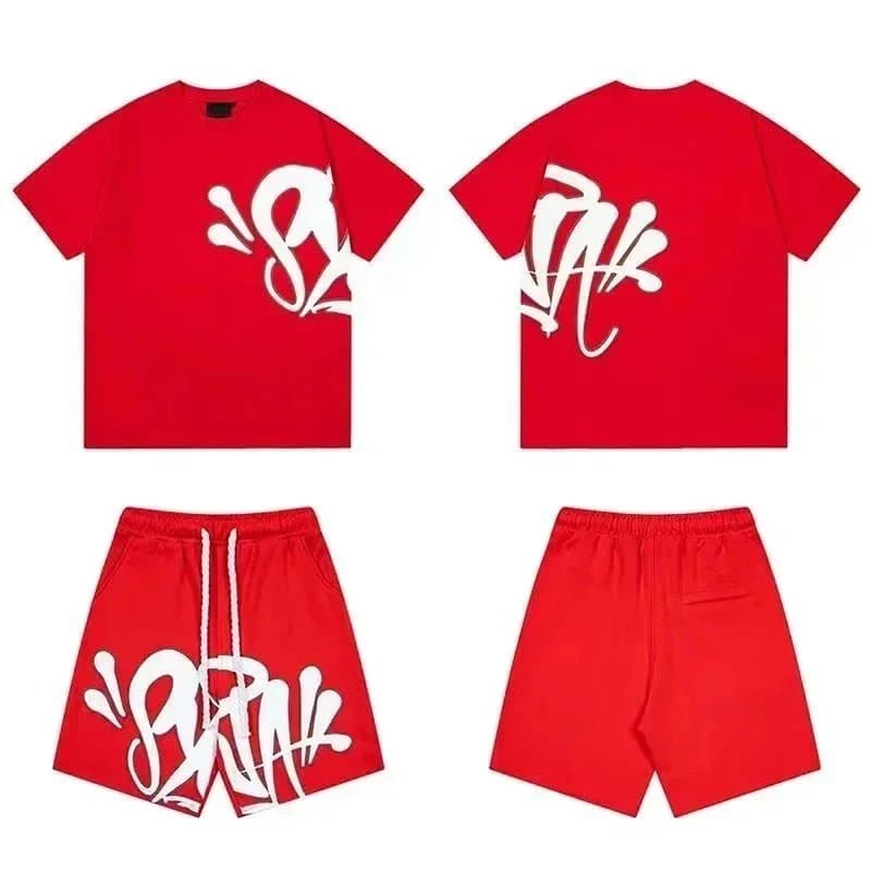 Travis Scott T-Shirt and Shorts Set Graffiti Print