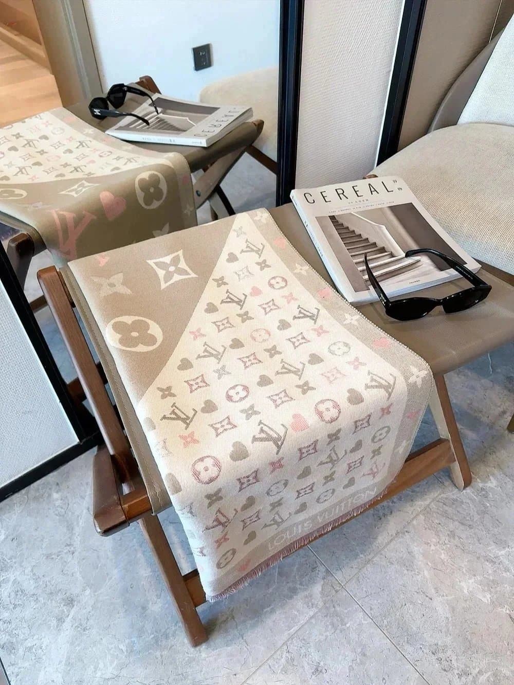 Louis Vuitton Monogram Hearts Scarf Multicolor Heart Print