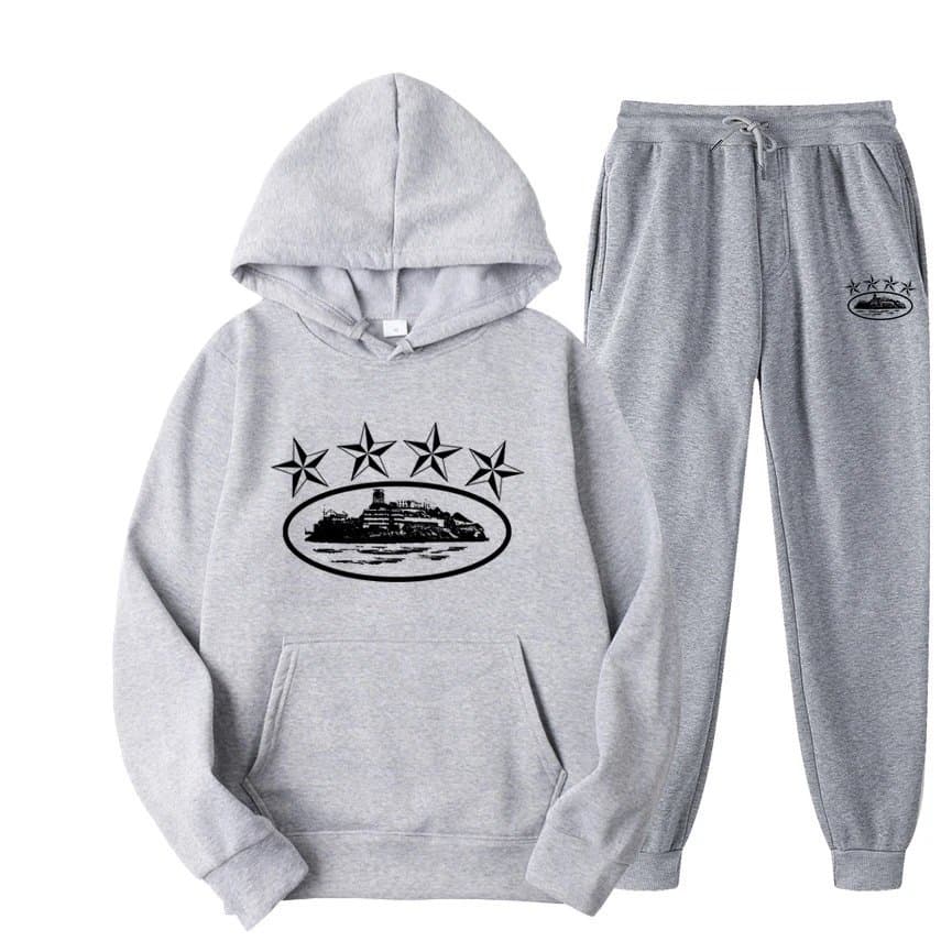 Travis Scott Hoodie and Joggers Set Cruise Ship Logo