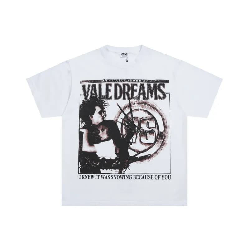 Vale Forever Valley Shorts Distressed Logo Print — V539-白色