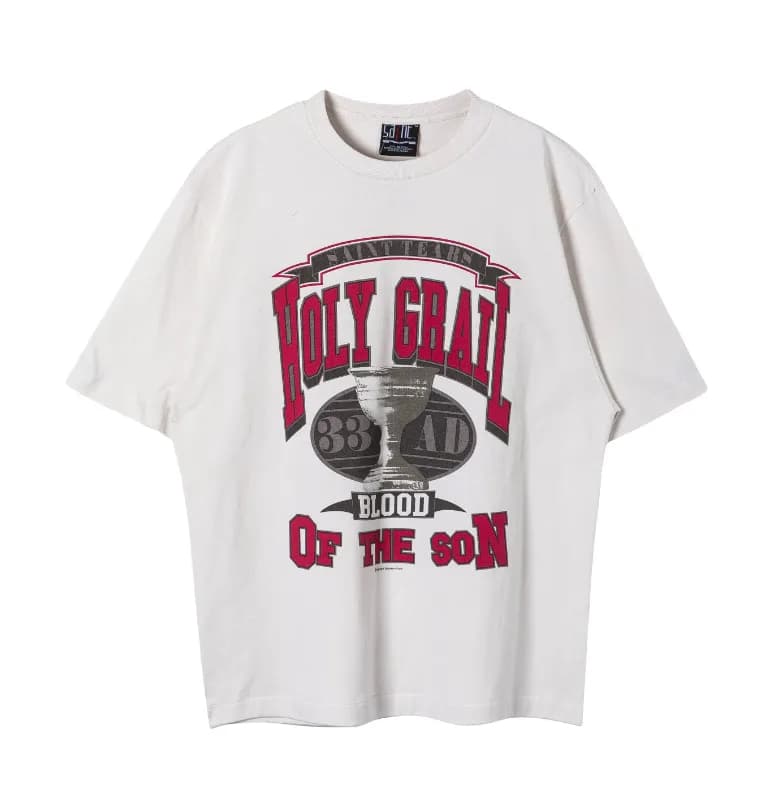 Saint Laurent Graphic T-Shirt Hate Saint Print — ST359