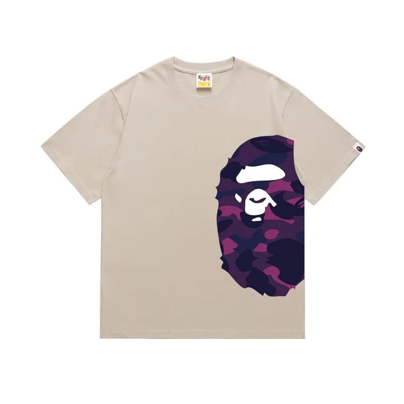 BAPE Ape Head Tee Multi-Color Camo Print — 1325杏色