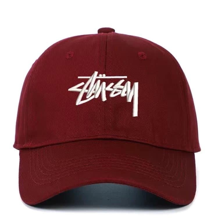 Stüssy Baseball Cap Classic Logo — 精品-酒红