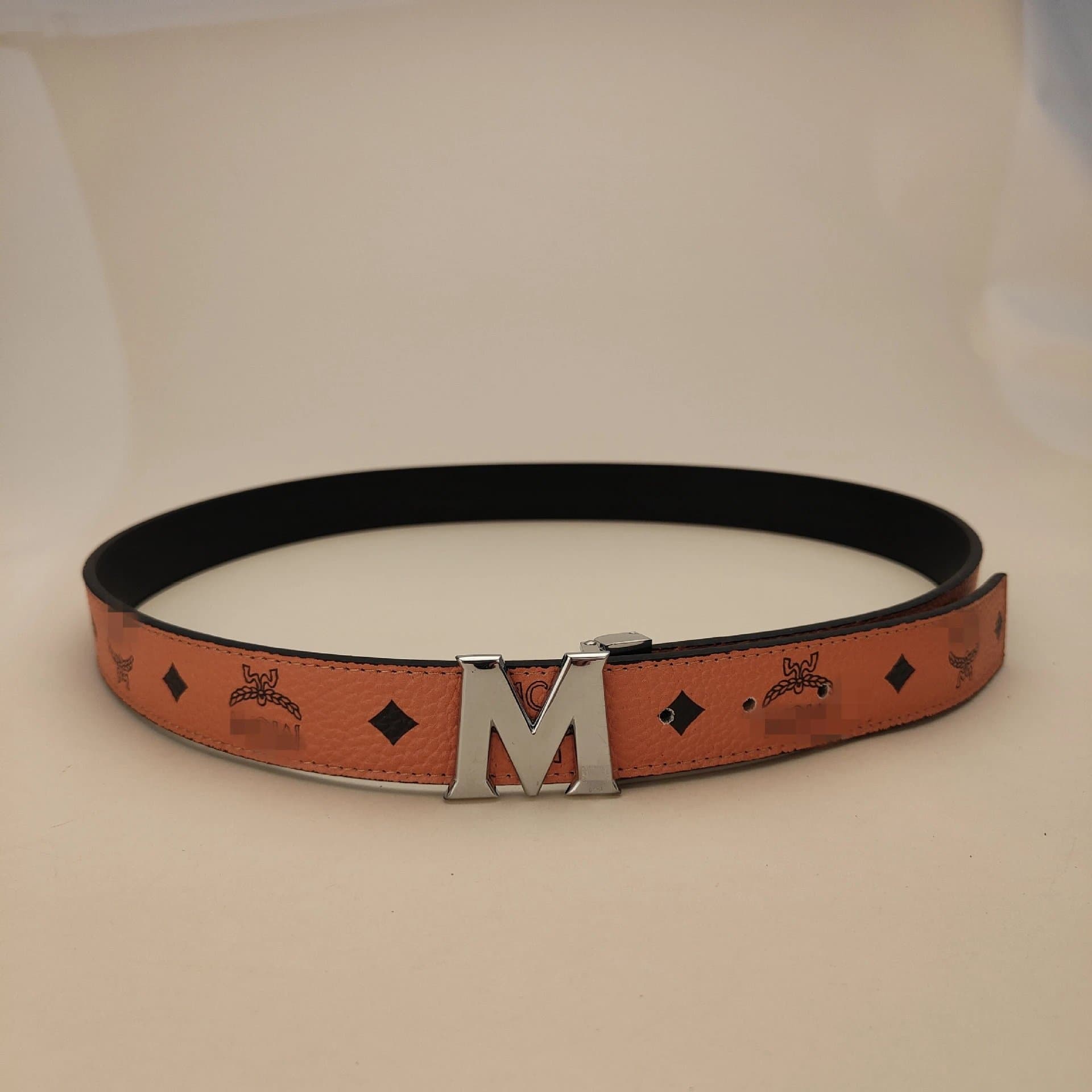 MCM Logo Belt Visetos Print