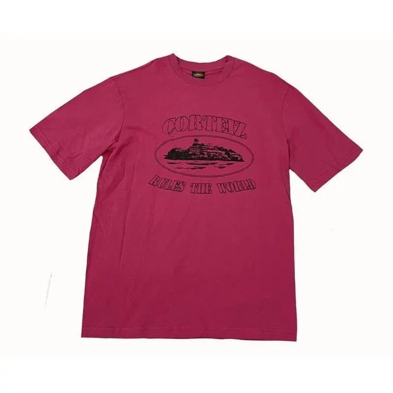 Sp5der Graphic Tee Star S Logo — 13玫红