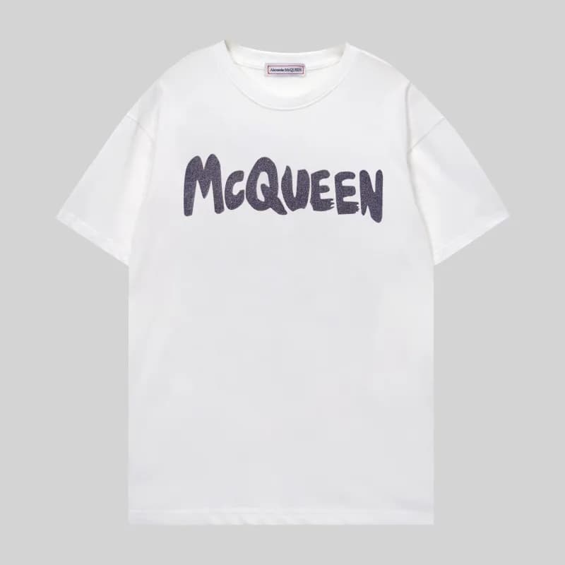 Alexander McQueen Logo T-Shirt Glitter MCQUEEN