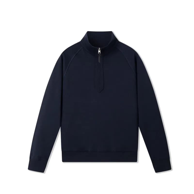 Tom Ford Half-Zip Sweatshirt Solid Black — 半门襟立领卫衣（0623W8003藏青色） 原价449