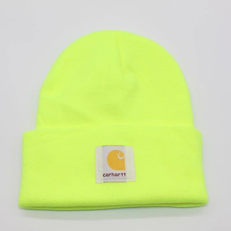 Carhartt Beanie Logo Patch — 均码 · 荧光黄