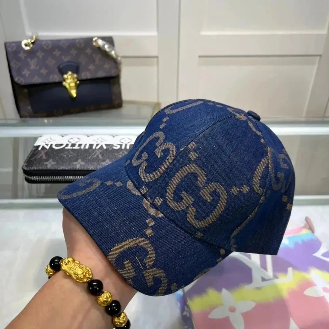 Gucci GG Denim Cap Monogram Print