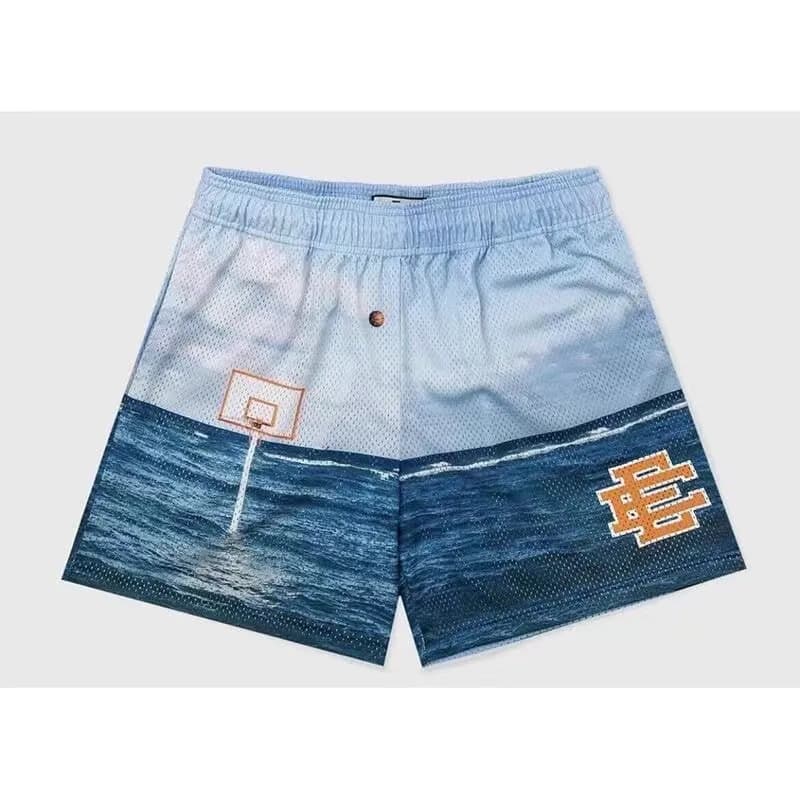 Fear of God Essentials Basketball Shorts Ocean Hoop Print