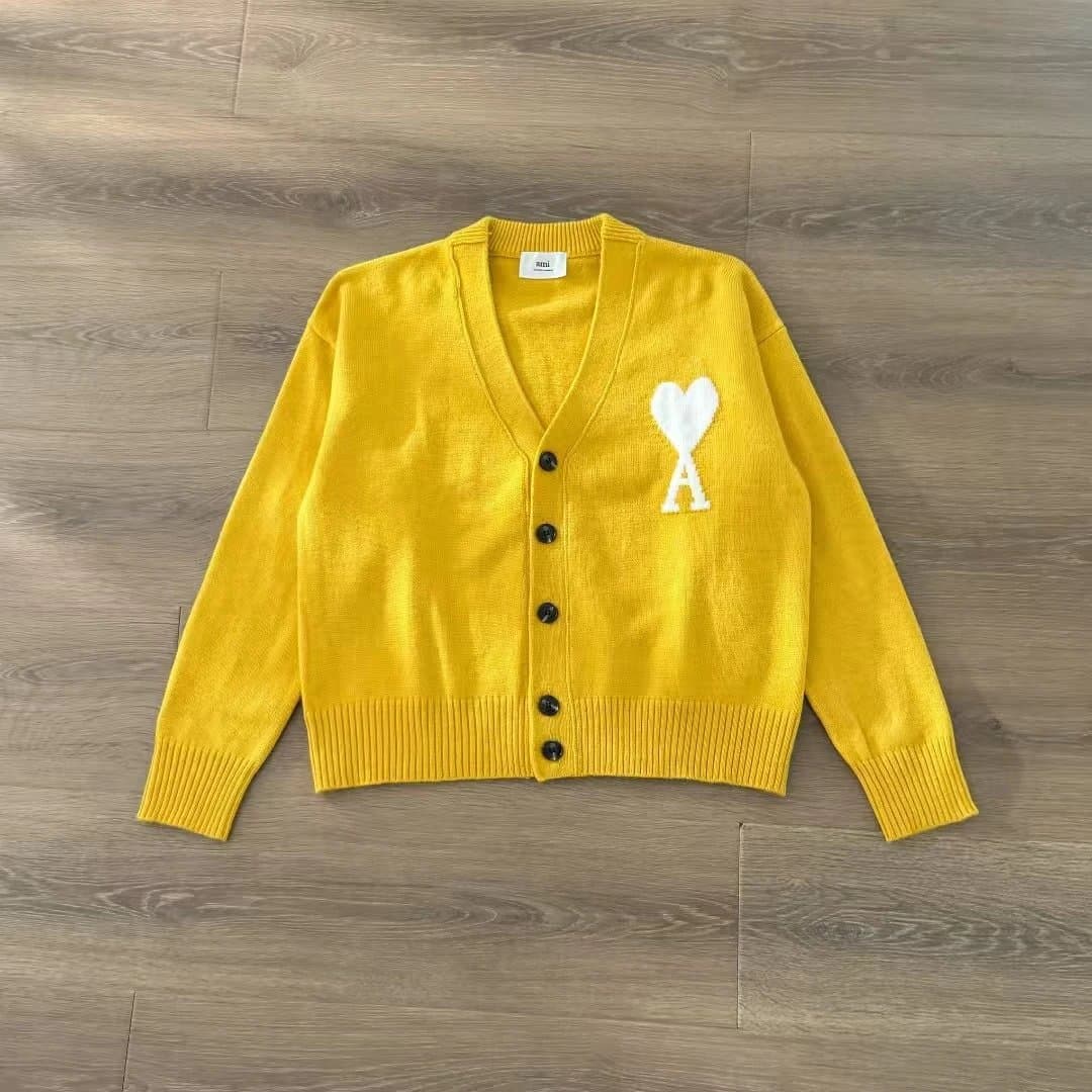 Amiri V-Neck Cardigan Heart Logo