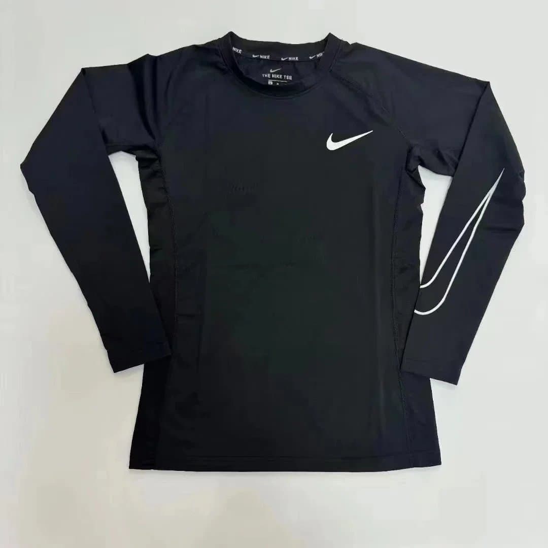 Nike Performance T-Shirt Light Grey — 黑色小勾长袖