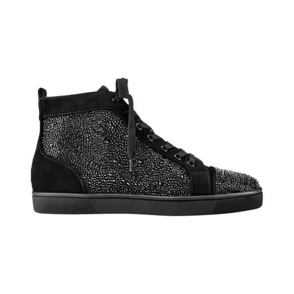 Christian Louboutin High-Top Sneaker Crystal-Embellished