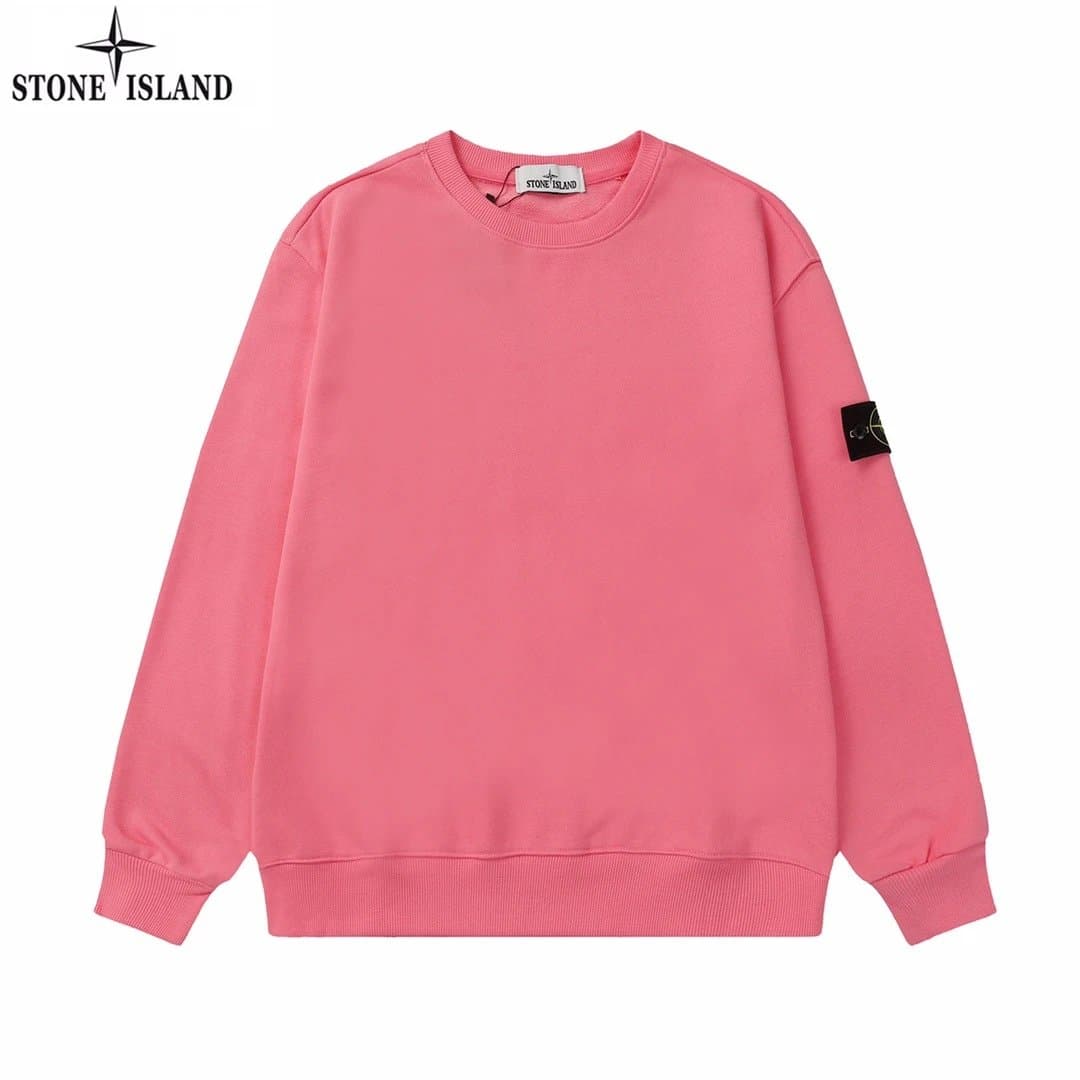 Stone Island Zip-Up Hoodie Light Blue — 长袖玫红色