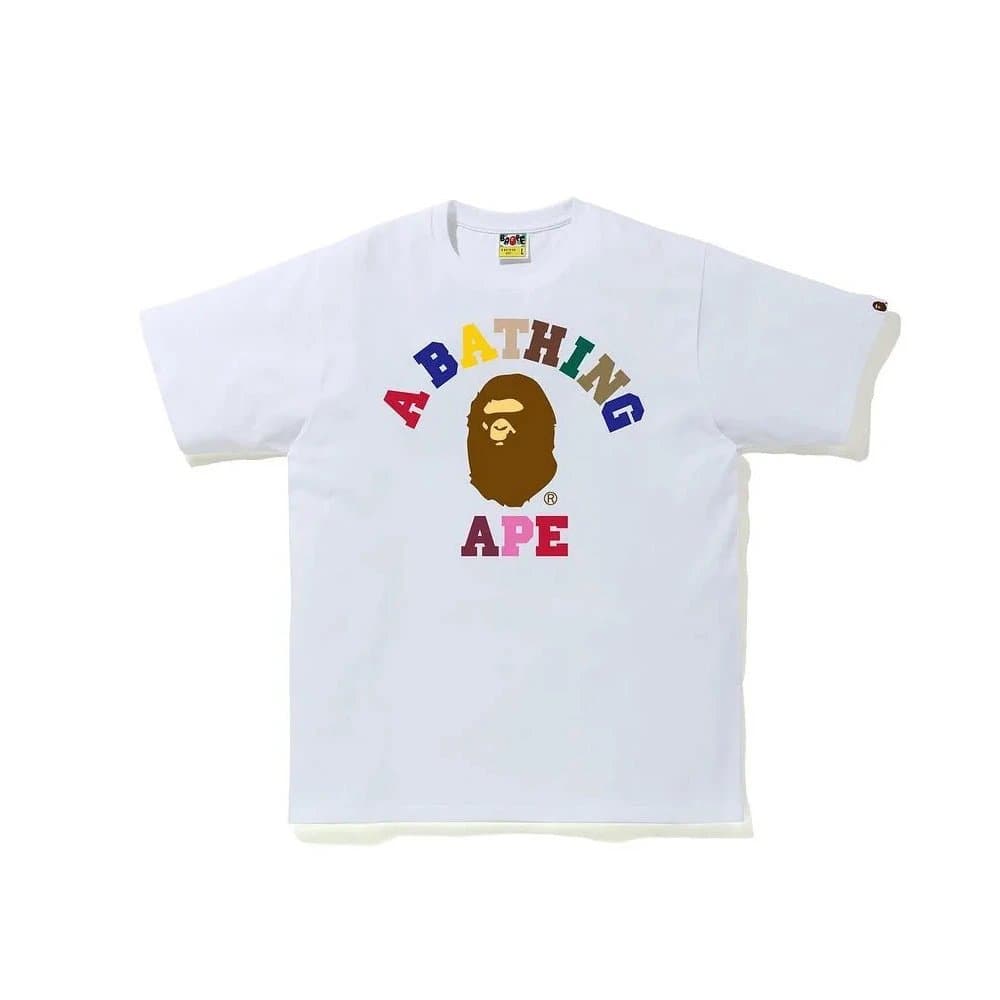 BAPE Zipper Tee Shark Face Print — 797白色