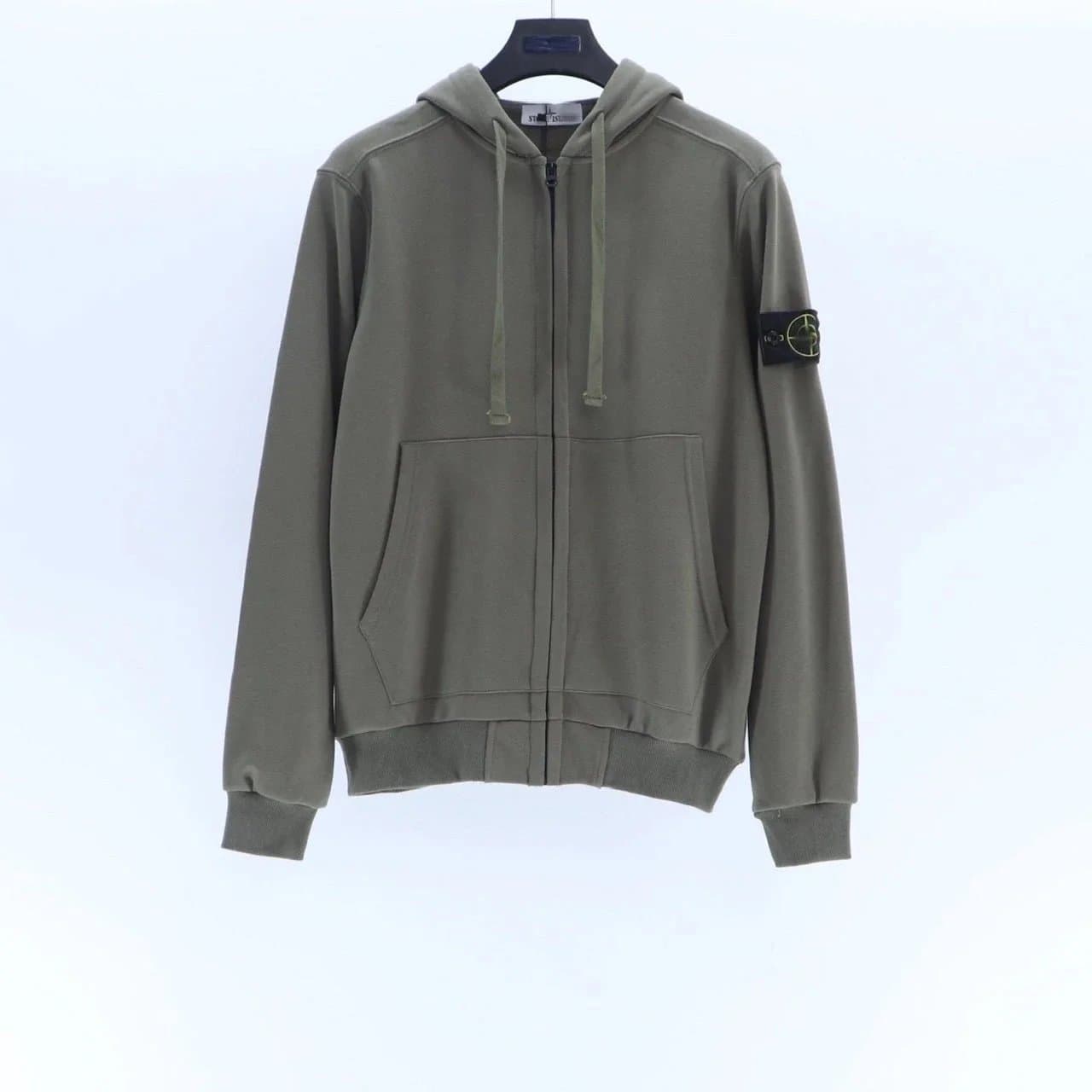 Stone Island Cargo Joggers Reflective Compass Patch — 拉链军绿